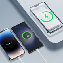 External battery Joyroom 'JR-W020' white 10000mAh 20W (Wireless Charge 15W / PD 20W / QC3.0) + Type-C cable