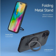 Dėklas Dux Ducis 'Aimo Mag Stand' skirtas Apple iPhone 16 Plus juodas
