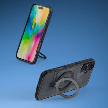 Dėklas Dux Ducis 'Aimo Mag Stand' skirtas Apple iPhone 16 juodas