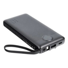 Išorinė baterija Veger 'W1116' juodas 10000mAh (PD / QC3.0) + integruotas 3in1 laidas