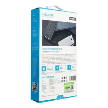 External battery Veger 'W1116' black 10000mAh (PD / QC3.0) + integrated 3in1 cable External battery Veger 'W1116' black 10000mAh (PD / QC3.0) + integrated 3in1 cable