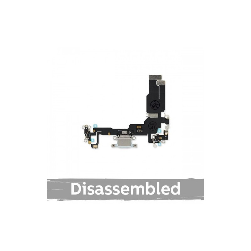 Charging port for iPhone 15 Plus with flexible connector / Black / (100% original / from the device)