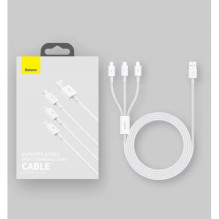 USB Kabelis Baseus "3in1 Superior" mėlynas 150cm (iki 3.5A)