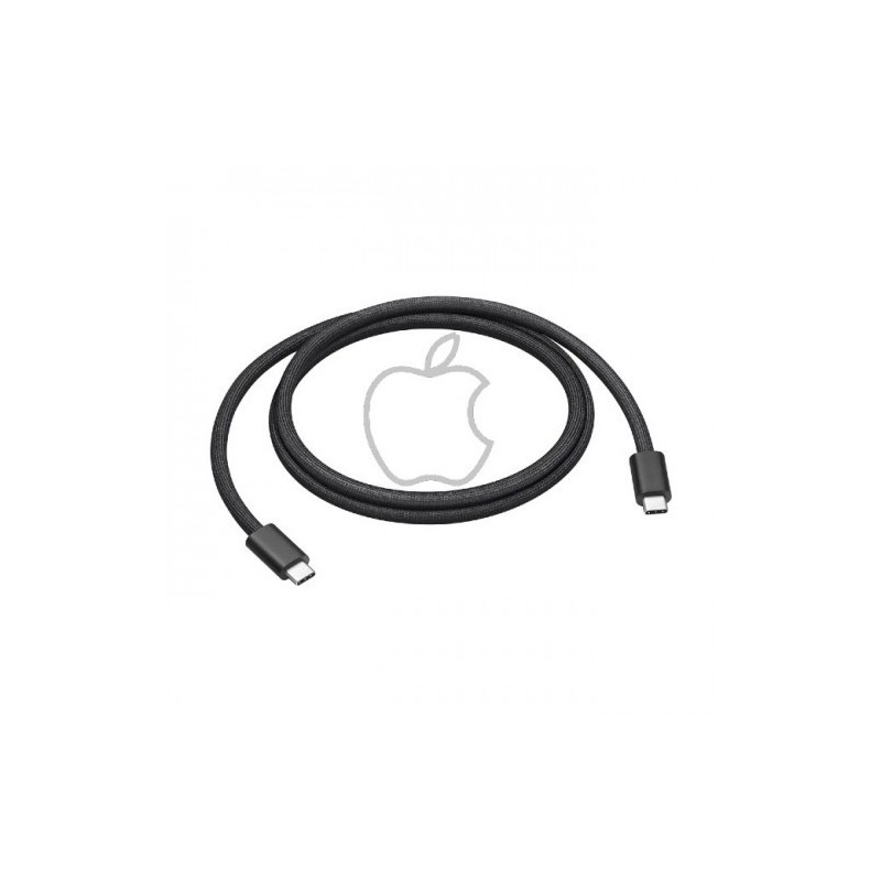 USB Kabelis Apple 'Woven' MQKJ3ZM / A (A2795) juodas 100cm 'Type-C / Type-C' (No Package) / 100% Genuine /