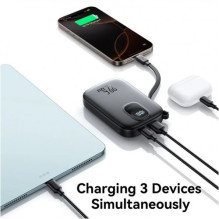 External battery Joyroom 'JR-PBF17' black 10000mAh 22.5W (PD / QC3.0) + integrated Type-C cable