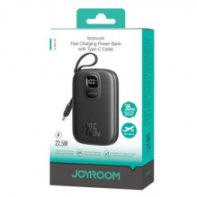 Išorinė baterija Joyroom 'JR-PBF17' juodas 10000mAh 22.5W (PD / QC3.0) + integruotas Type-C laidas Išorinė baterija Joyroom 'JR-PBF17' juodas 10000mAh 22.5W (PD / QC3.0) + integruotas Type-C laidas
