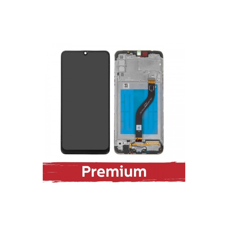 Ekranas skirtas Samsung A207 A20s juodas su rėmeliu OEM