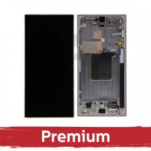 Ekranas skirtas Samsung S928 S24 Ultra su rėmeliu / Titanium Black / OEM