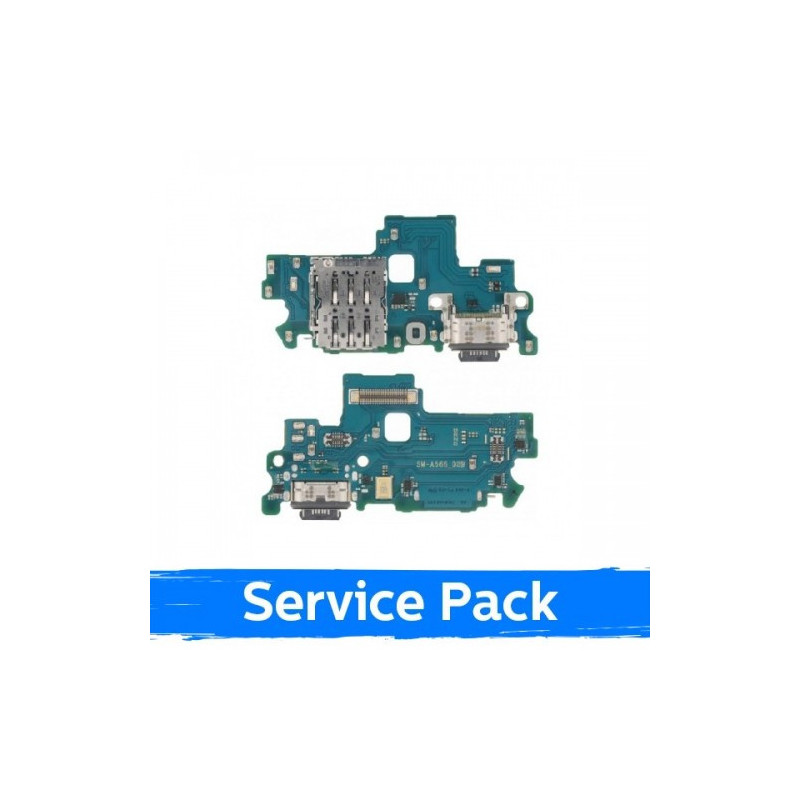Krovimo lizdas skirtas Samsung A566 A56 5G su lanksčiąją jungtimi / plata (Service Pack)