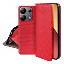 Dėklas 'Smart Magnet' skirtas Xiaomi Redmi 13C / Poco C65 / Poco M6 5G raudonas