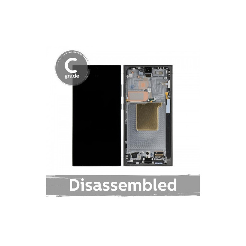 Screen for Samsung S928 S24 Ultra with frame / Titanium Yellow / (7.5 / 10 used)