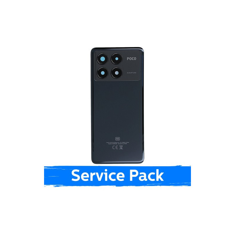 Back cover for Xiaomi Poco X6 Pro 5G / Black / (Service Pack)