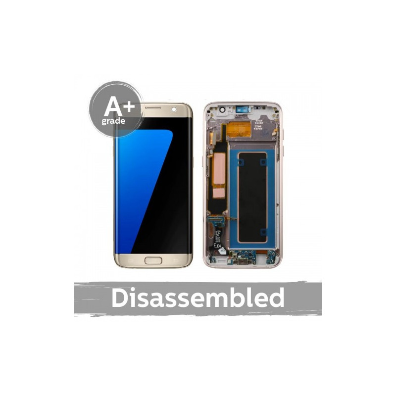 Ekranas skirtas Samsung G935 S7 Edge su rėmeliu / Pink Gold / (10 / 10 naudotas)