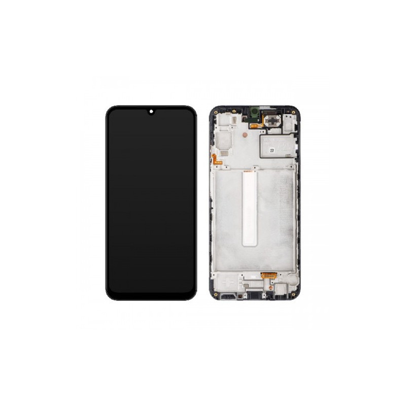 Ekranas skirtas Samsung A256 A25 5G juodas su rėmeliu HQ