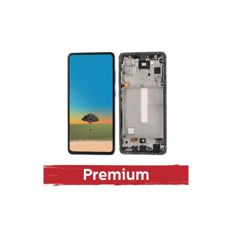 Ekranas skirtas Samsung A528 A52s (A526 A52 / A525 A52) su rėmeliu / Awesome Purple / OEM