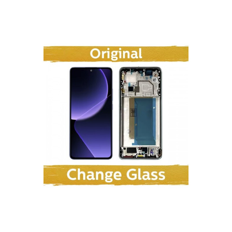 Screen for Xiaomi 13T (13T Pro) with frame / Black / (Updated: China)