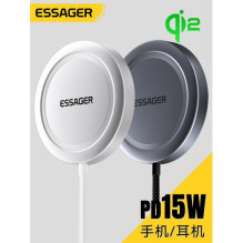 Wireless charger Essager 'ES-WC11' Qi2 silver 15W Wireless charger Essager 'ES-WC11' Qi2 silver 15W