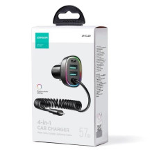 Car charger Joyroom 'JR-CL20' black 57W (1xPD / 1xQC3.0 / with LED Lighting) + 'Lightning' cable 160cm Car charger Joyroom 'JR-CL20' black 57W (1xPD / 1xQC3.0 / with LED Lighting) + 'Lightning' cable 160cm