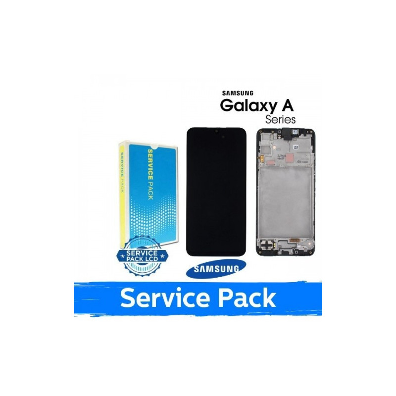 Ekranas skirtas Samsung A165 A16 4G juodas su rėmeliu (Service Pack)