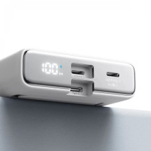 External battery Joyroom "JR-PBM01" White 20W 10000mAh (Wireless Charge) + Type-C / Lightning cable