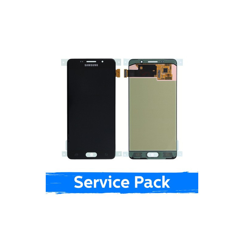 Ekranas skirtas Samsung A510 A5 2016 juodas (Service Pack)
