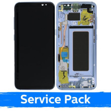 Ekranas skirtas Samsung G950 S8 su rėmeliu / Coral Blue / (Service Pack)