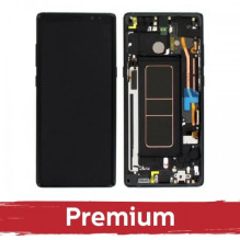 Ekranas skirtas Samsung N950 Note 8 su rėmeliu / Midnight Black / OEM