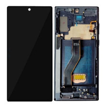 Screen for Samsung N975 Note 10 Plus with frame / Aura Black / HQ