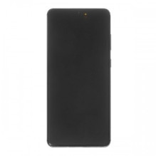 Ekranas skirtas Samsung G985 S20 Plus su rėmeliu / Cosmic Grey / (Atnaujintas: Telemax) (Išdegę ikonos ant balto fono)