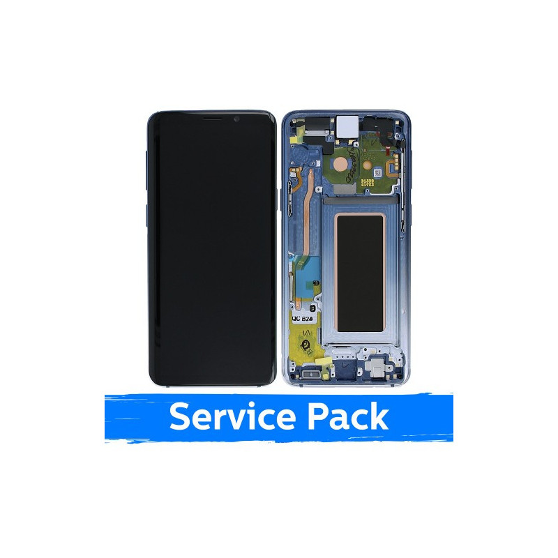 Ekranas skirtas Samsung G960 S9 su rėmeliu / Ice Blue / (Service Pack)