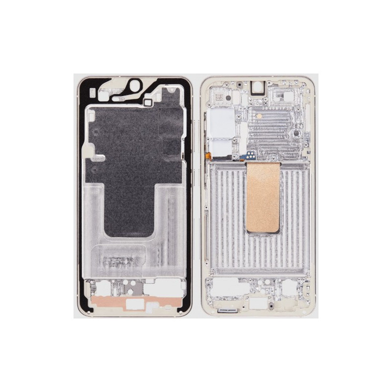 Ekrano rėmas / vidinis korpusas skirtas Samsung S911 S23 (Cream)
