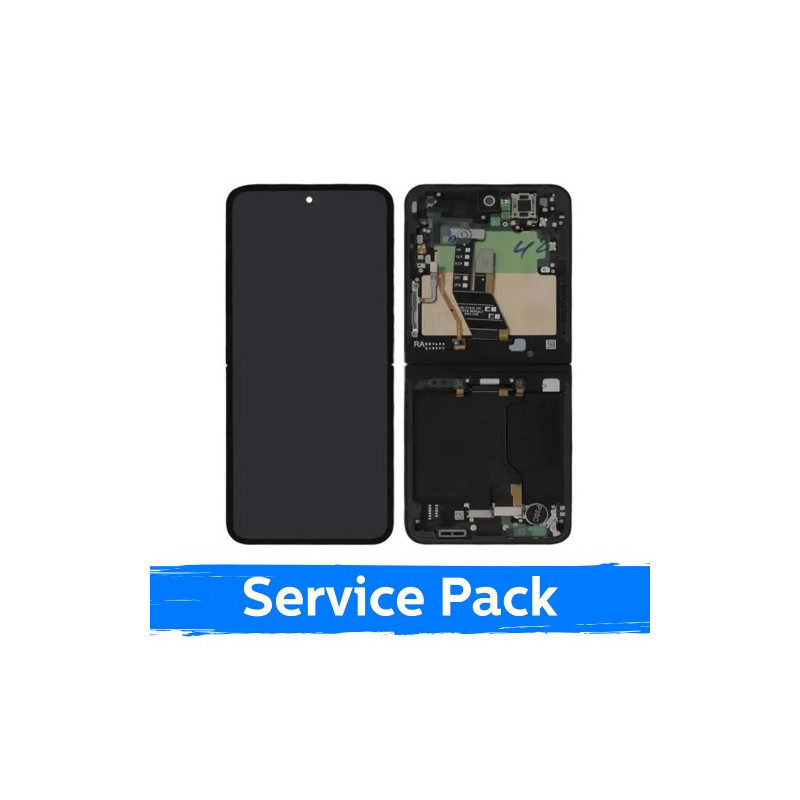 Ekranas skirtas Samsung F761 Z Flip7 FE (INNER) su rėmeliu / Inner Black / (Service Pack)