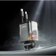 Automobilinis įkroviklis Joyroom 'JR-CCL05' juodas 30W (1xPD / 1xQC3.0) + 'Lightning' ir 'Type-C' laidai