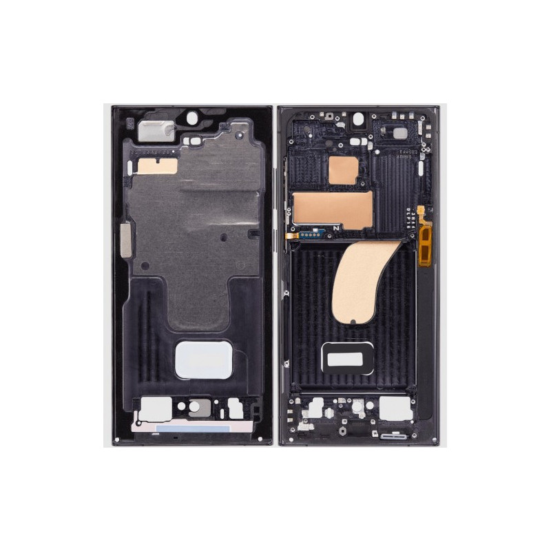 Ekrano rėmas / vidinis korpusas skirtas Samsung S918 S23 Ultra Phantom Black (Red) (Graphite)