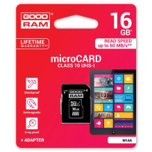 Memory card Goodram microSD 16Gb (class 10) + SD adapter