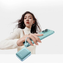 External battery Joyroom 'JR-PBF17' blue 10000mAh 22.5W (PD / QC3.0) + integrated 'Type-C' and 'Lightning' cables