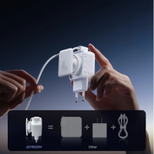 Charger Joyroom 'TCL05' white GaN Ultra 45W (2xUSB-C) + 'Type-C' 120cm 60W cable