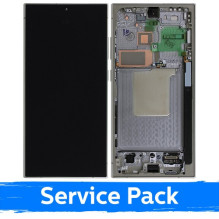 Ekranas skirtas Samsung S928 S24 Ultra su rėmeliu / Titanium Gray / (Service Pack)