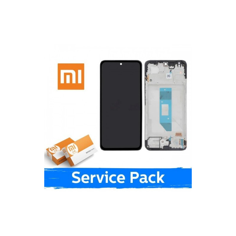 Ekranas skirtas Xiaomi Redmi Note 14 4G (EU version) juodas su rėmeliu (Service Pack)