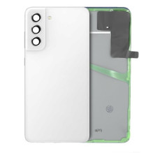 Galinis dangtelis skirtas Samsung G990 S21 FE / White / (su kameros stikliuku) OEM