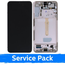 Ekranas skirtas Samsung S906 S22 Plus su rėmeliu / Phantom Pink / (Service Pack)