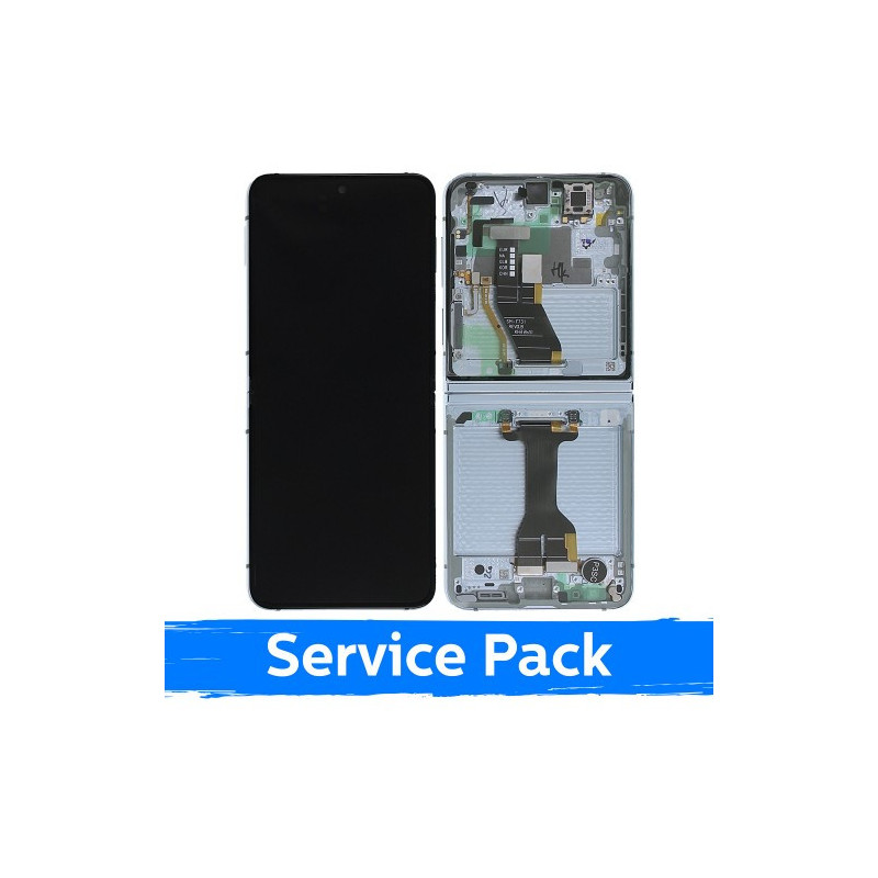 Ekranas skirtas Samsung F731 Z Flip5 (INNER) su rėmeliu / Blue / (Service Pack)