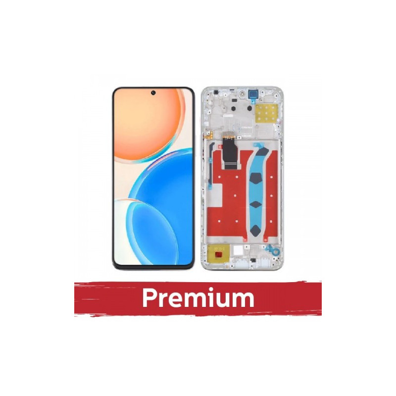 Ekranas skirtas Huawei Honor X8 (4G) su rėmeliu / Silver / OEM