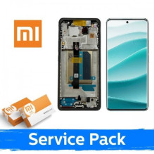 Screen for Xiaomi Redmi Note 14 Pro+ 5G with frame / Midnight Black / (Service Pack)