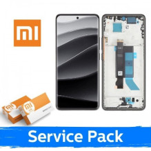 Screen for Xiaomi Redmi Note 14 Pro 5G with frame / Midnight Black / (Service Pack)