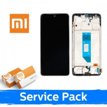 Ekranas skirtas Xiaomi Redmi Note 14 4G (Global version) su rėmeliu / Midnight Black / (Service Pack)