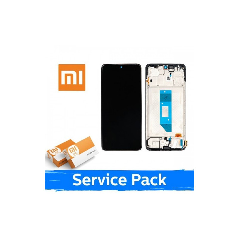 Ekranas skirtas Xiaomi Redmi Note 14 4G (Global version) su rėmeliu / Midnight Black / (Service Pack)
