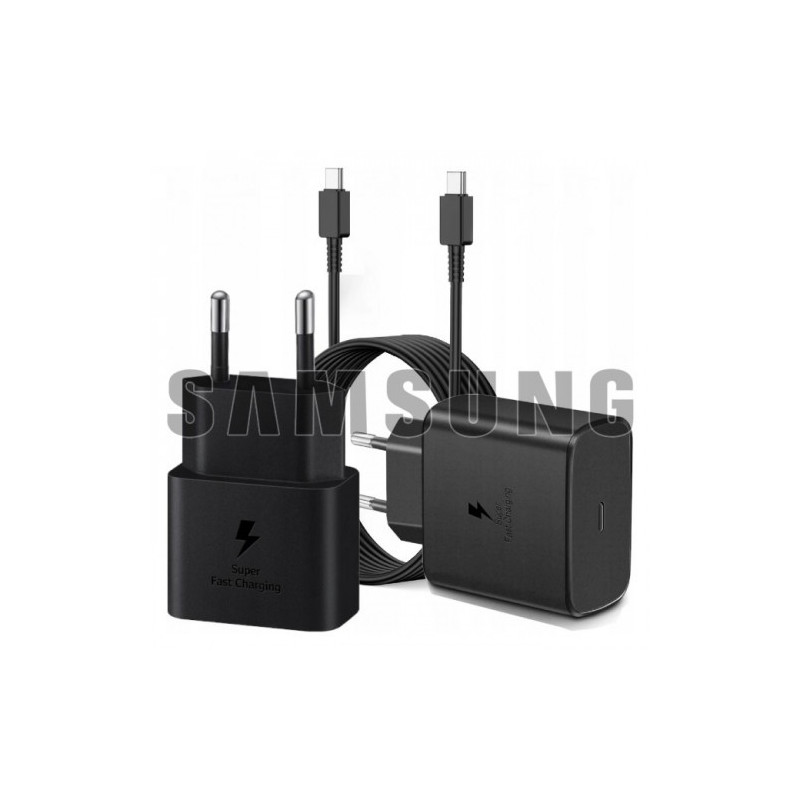 Įkroviklis Samsung EP-T2510NB juodas 25W (incl. packing) + Type-C laidas / 100% Genuine /