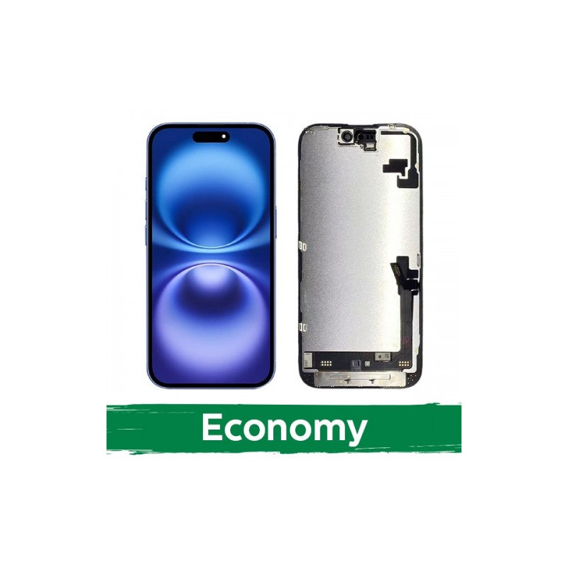 Screen protector iPhone 16 black (INCELL / Economy) / *Removable IC* /