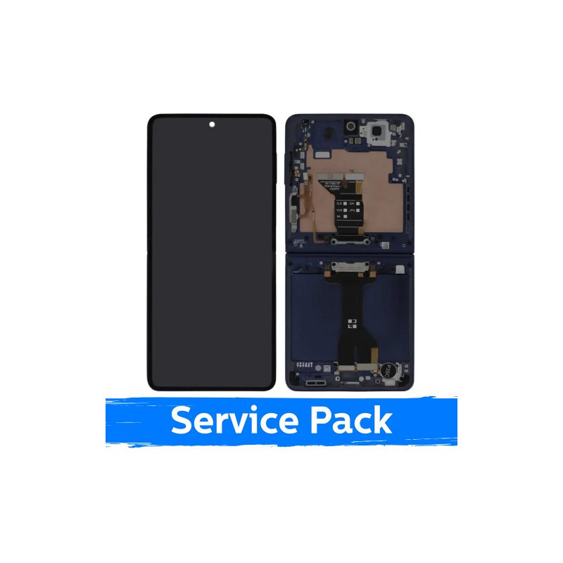 Screen for Samsung F766 Z Flip7 (INNER) with frame / Blue Shadow / (Service Pack)